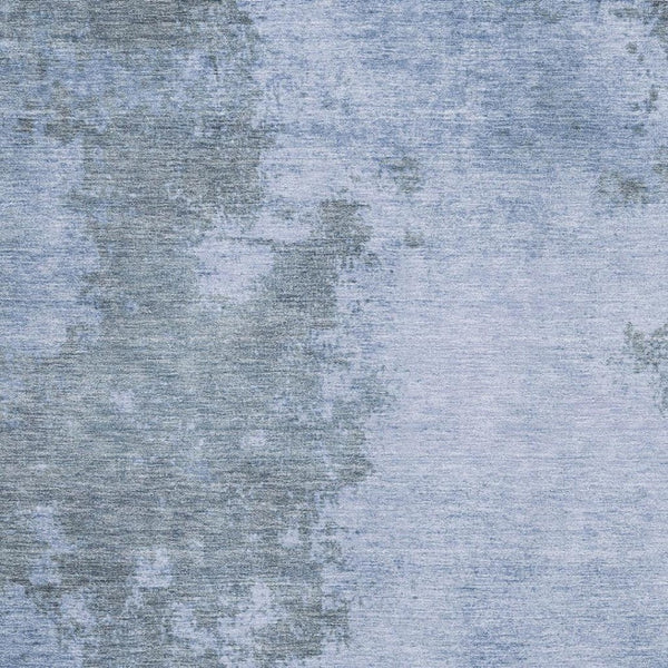 HomeRoots 10' X 14' Blue And Gray Abstract Washable Area Rug – Stain Resistant, UV Protected, Non-Slip Backing 707569