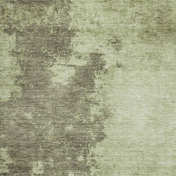 HomeRoots 10' Olive Green & Beige Abstract Washable Area Rug - Durable, Stain Resistant & UV Protected Design! 707575