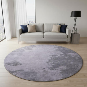HomeRoots 8' X 10' Stylish Purple & Gray Washable Area Rug with UV Protection - Perfect for Busy Homes! 707579