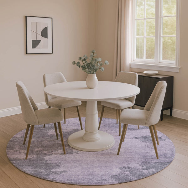 HomeRoots 8' X 10' Stylish Purple & Gray Washable Area Rug with UV Protection - Perfect for Busy Homes! 707579