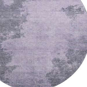 HomeRoots 8' X 10' Stylish Purple & Gray Washable Area Rug with UV Protection - Perfect for Busy Homes! 707579