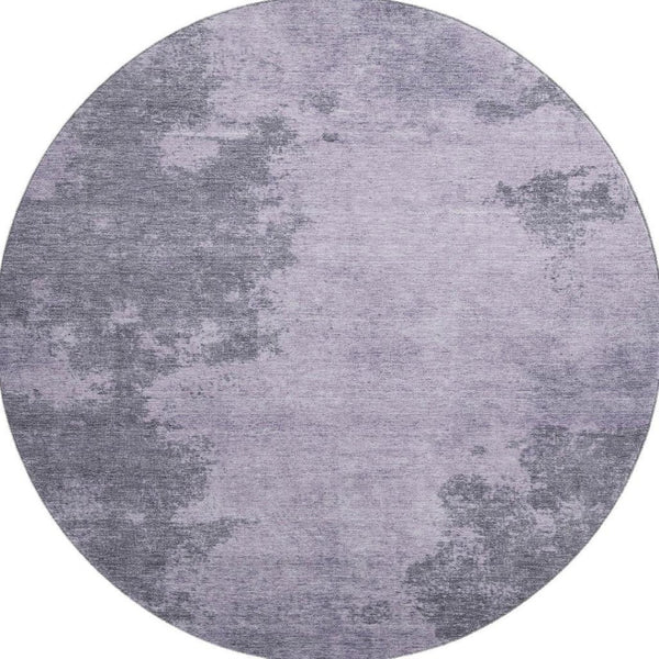 HomeRoots 8' X 10' Stylish Purple & Gray Washable Area Rug with UV Protection - Perfect for Busy Homes! 707579