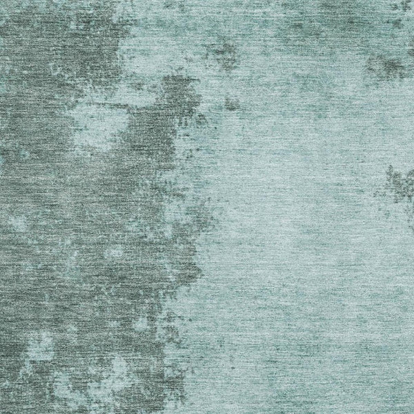 HomeRoots 5' X 8' Teal and Gray Abstract Area Rug - Washable, UV Protected, Durable & Stylish for Any Space 707583