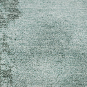 HomeRoots 8' X 10' Teal and Gray Abstract Washable Area Rug - Durable, Stylish, UV-Protected for Busy Homes! 707585