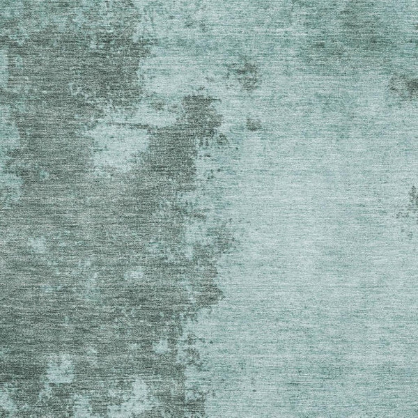 HomeRoots 9' X 12' Teal and Gray Abstract Area Rug - Washable, UV-Protected, Soft, and Stain-Resistant Comfort 707586