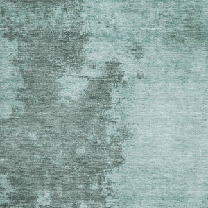HomeRoots 10' X 14' Teal And Gray Abstract Area Rug - Washable, Stain-Resistant, UV Protected for Modern Spaces 707587