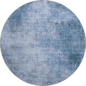 HomeRoots 8' X 10' Washable Blue & Sky Blue Abstract Area Rug with UV Protection, Stain Resistance & Durability 707597