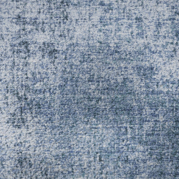 HomeRoots 8' X 10' Washable Blue & Sky Blue Abstract Area Rug with UV Protection, Stain Resistance & Durability 707597