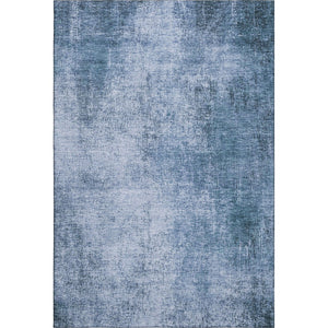 HomeRoots 9' X 12' Blue & Sky Blue Abstract Area Rug - Washable, UV Protected, Durable, Non-Slip Design 707598