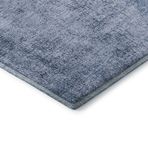 HomeRoots 9' X 12' Blue & Sky Blue Abstract Area Rug - Washable, UV Protected, Durable, Non-Slip Design 707598
