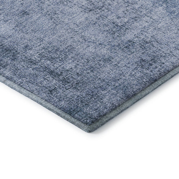 HomeRoots 9' X 12' Blue & Sky Blue Abstract Area Rug - Washable, UV Protected, Durable, Non-Slip Design 707598