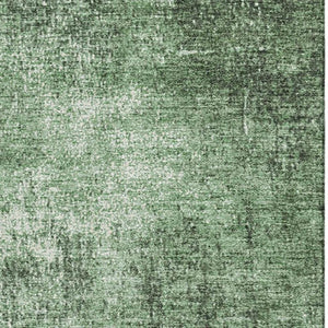 HomeRoots 5' x 8' Abstract Green and Gray Washable Area Rug with UV Protection for Active Homes & Families 707601