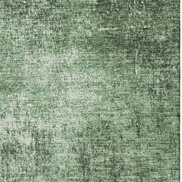 HomeRoots 5' x 8' Abstract Green and Gray Washable Area Rug with UV Protection for Active Homes & Families 707601