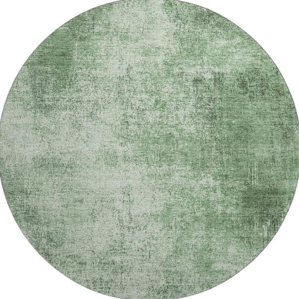 HomeRoots 8' X 10' Contemporary Green and Gray Abstract Washable Area Rug with UV Protection & Non-Slip Backing 707603