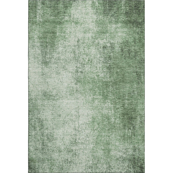 HomeRoots 10' X 14' Modern Green & Gray Abstract Area Rug - Washable, UV Protected, Durable for Daily Use 707605