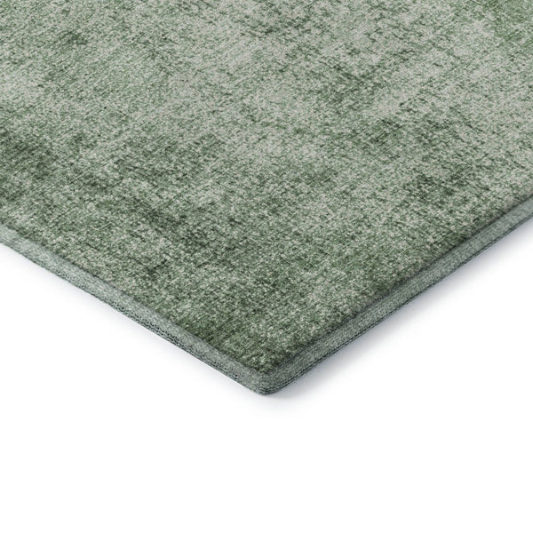 HomeRoots 10' X 14' Modern Green & Gray Abstract Area Rug - Washable, UV Protected, Durable for Daily Use 707605