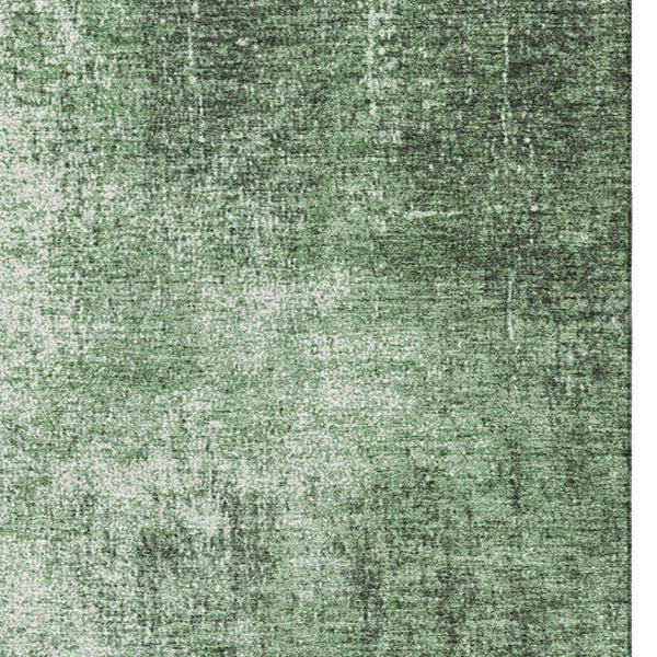 HomeRoots 10' X 14' Modern Green & Gray Abstract Area Rug - Washable, UV Protected, Durable for Daily Use 707605