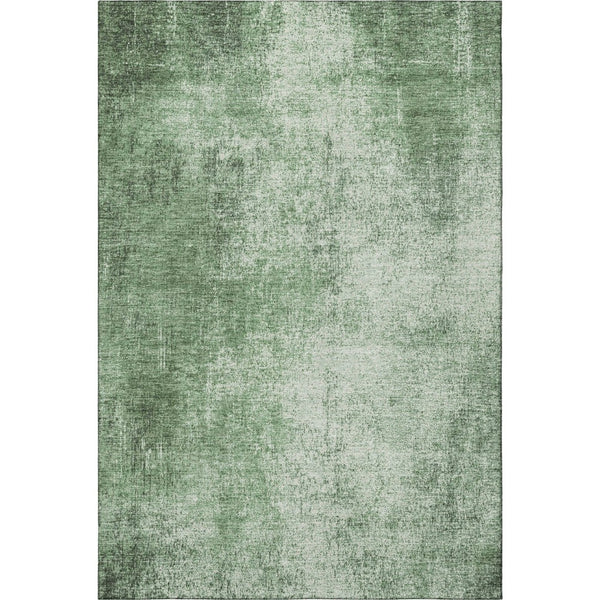HomeRoots 10' X 14' Modern Green & Gray Abstract Area Rug - Washable, UV Protected, Durable for Daily Use 707605