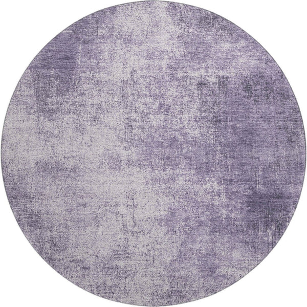 HomeRoots 8' X 10' Stylish Lavender and Gray Abstract Area Rug – Washable, UV-Protected, Durable for Families 707609