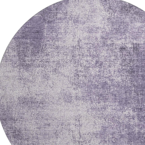 HomeRoots 8' X 10' Stylish Lavender and Gray Abstract Area Rug – Washable, UV-Protected, Durable for Families 707609