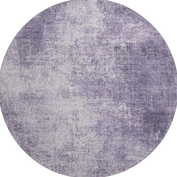 HomeRoots 8' X 10' Stylish Lavender and Gray Abstract Area Rug – Washable, UV-Protected, Durable for Families 707609