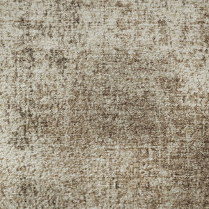 HomeRoots 8' Taupe and Beige Abstract Washable Round Rug - Durable, Stain-Resistant with UV Protection, 8ft 707614