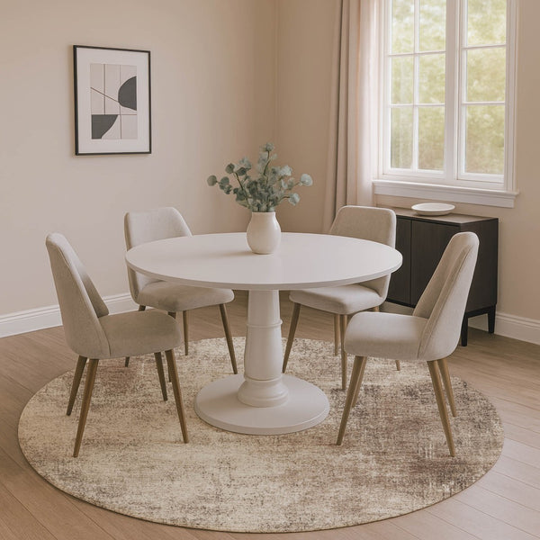 HomeRoots 8' X 10' Abstract Washable Area Rug in Taupe & Beige - UV Protected, Durable & Easy Care for Homes 707615