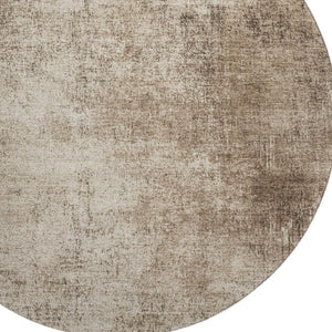 HomeRoots 8' X 10' Abstract Washable Area Rug in Taupe & Beige - UV Protected, Durable & Easy Care for Homes 707615