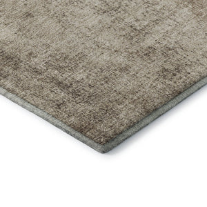 HomeRoots 9' X 12' Abstract Washable Area Rug in Taupe & Beige - Durable, UV-Protected, Ideal for High-Traffic Spaces 707616