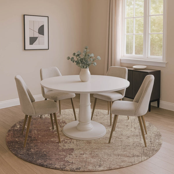 HomeRoots 8' X 10' Chocolate and Beige Abstract Washable Area Rug - Durable, Stylish, Stain Resistant with UV Protection 707621