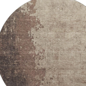 HomeRoots 8' X 10' Chocolate and Beige Abstract Washable Area Rug - Durable, Stylish, Stain Resistant with UV Protection 707621