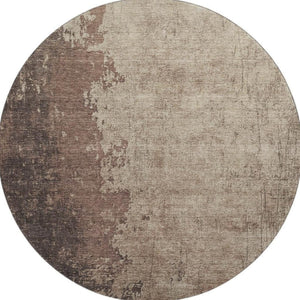 HomeRoots 8' X 10' Chocolate and Beige Abstract Washable Area Rug - Durable, Stylish, Stain Resistant with UV Protection 707621