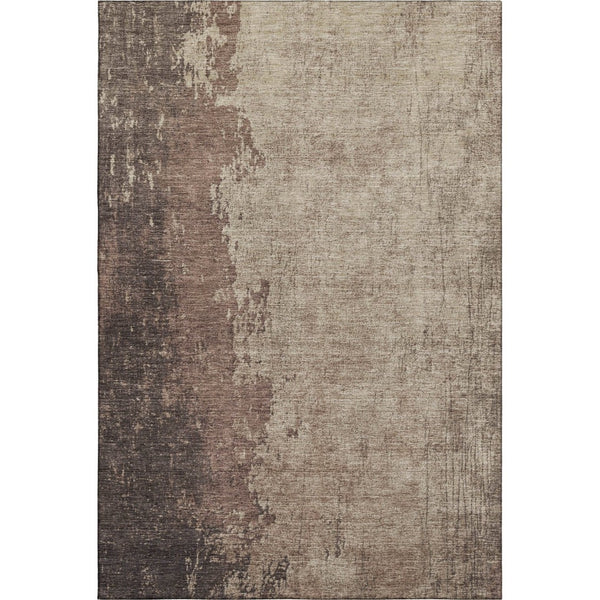 HomeRoots 10' X 14' Chocolate and Beige Abstract Area Rug - Durable, Stain-Resistant, UV-Protected Design! 707623