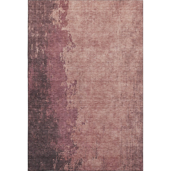 HomeRoots 10' X 14' Coral & Burgundy Abstract Area Rug – Washable, UV-Protected, Stain-Resistant & Stylish! 707629