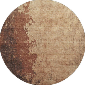 HomeRoots 8' X 10' Washable Rust and Copper Abstract Area Rug with UV Protection - Durable, Stylish, Stain-Resistant 707639