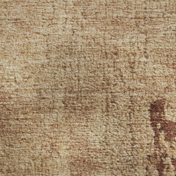 HomeRoots 9' X 12' Modern Rust & Copper Abstract Washable Area Rug with UV Protection for Stylish Spaces 707640