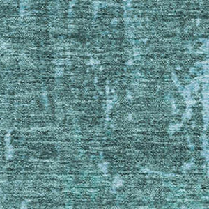 HomeRoots 8' Teal and Gray Abstract Washable Round Rug - Durable, Stain-Resistant, UV Protected for Modern Spaces 707644