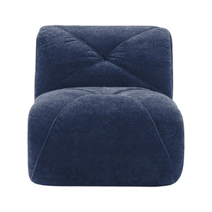 English Elm Armless Modular Cloud Sofa Plush Velvet Tufted Cushions for Modern Living Rooms Blue W714P387037