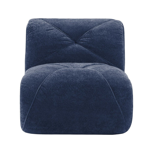 English Elm Armless Modular Cloud Sofa Plush Velvet Tufted Cushions for Modern Living Rooms Blue W714P387037