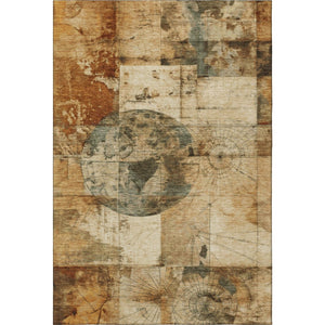 HomeRoots 10' X 14' Beige Gray Rust Geometric Area Rug - UV Protected, Stain-Resistant, Stylish & Durable! 707653