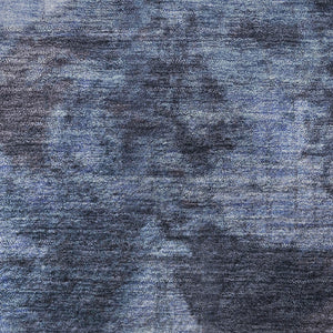 HomeRoots 8' X 10' Stylish Blue and Gray Geometric Washable Area Rug with UV Protection for Busy Homes 707657