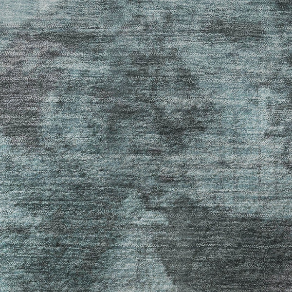 HomeRoots 8' X 10' Stylish Teal and Gray Geometric Washable Area Rug with UV Protection for High-Traffic Homes 707669