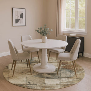 HomeRoots 8' X 10' Washable Taupe Gray & Beige Geometric Area Rug – UV Protected, Stain-Resistant & Durable 707675