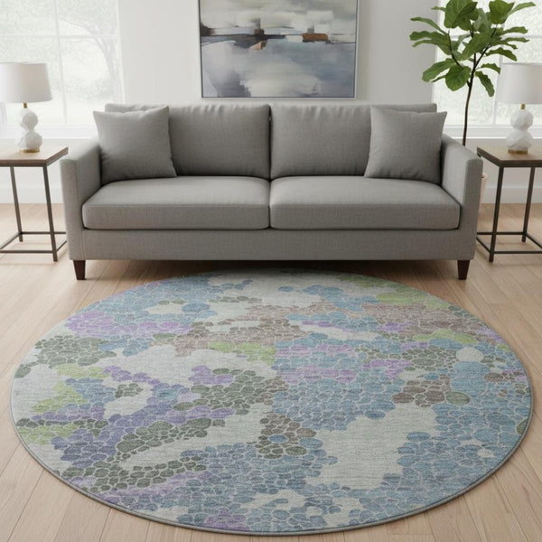 HomeRoots 8' X 10' Vibrant Geometric Washable Area Rug with UV Protection - Durable, Pet-Friendly Decor 707687