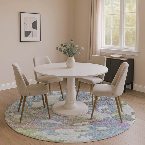 HomeRoots 8' X 10' Vibrant Geometric Washable Area Rug with UV Protection - Durable, Pet-Friendly Decor 707687