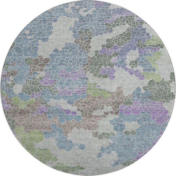HomeRoots 8' X 10' Vibrant Geometric Washable Area Rug with UV Protection - Durable, Pet-Friendly Decor 707687