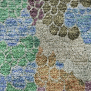 HomeRoots 8' X 10' Modern Green Copper Blue Geometric Washable Area Rug with UV Protection for High Traffic Areas 707699