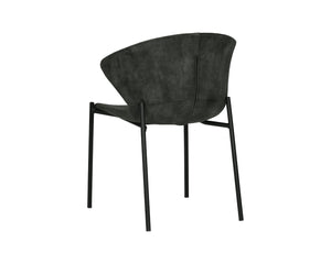 Sunpan ERIC Dining Chair - Stylish Nono Dark Green Upholstery with Mid-Century Design & Modern Comfort 107512