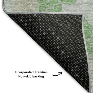 HomeRoots 8' X 10' Stylish Purple Gray Green Geometric Area Rug - Washable, Kid & Pet Friendly, UV Protected! 707705