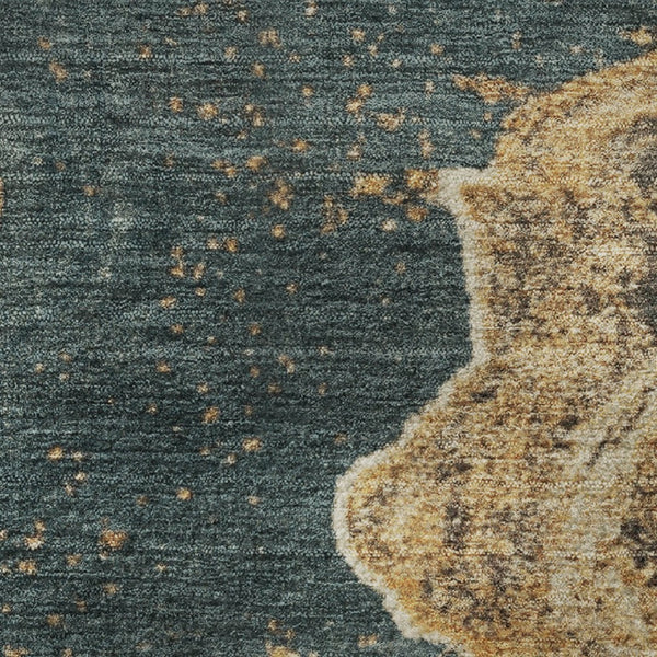 HomeRoots 8' X 10' Stylish Linen Gray and Ivory Abstract Area Rug - Washable, Stain-Resistant, UV Protected! 707717